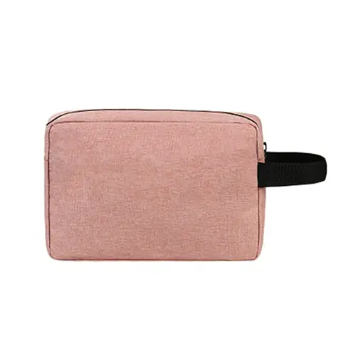 Bearky Small Makeup Bag for Oxford Travel Cosmetic Pouch Toiletry Bag（Gray）